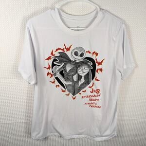 Disney Nightmare Before Christmas 1X Jack Sally Eternal Love Graphic T-Shirt